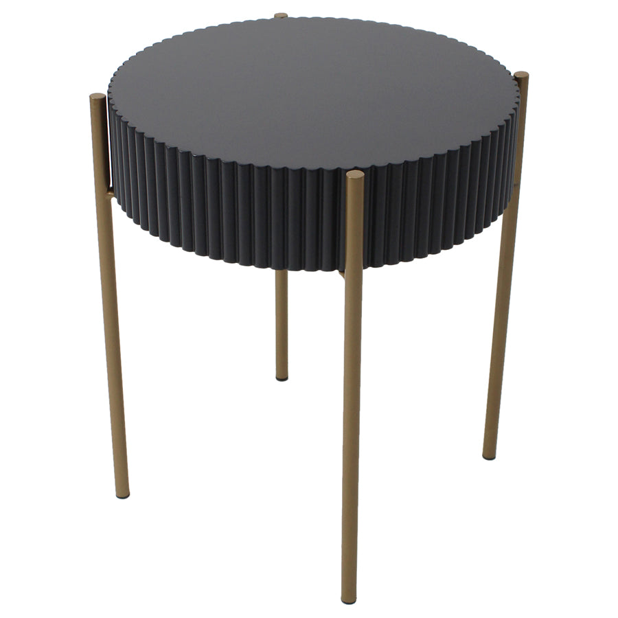 Majestic Eclipse Ribbed Side Table 40cms