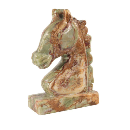Majestic Green Marble Horse