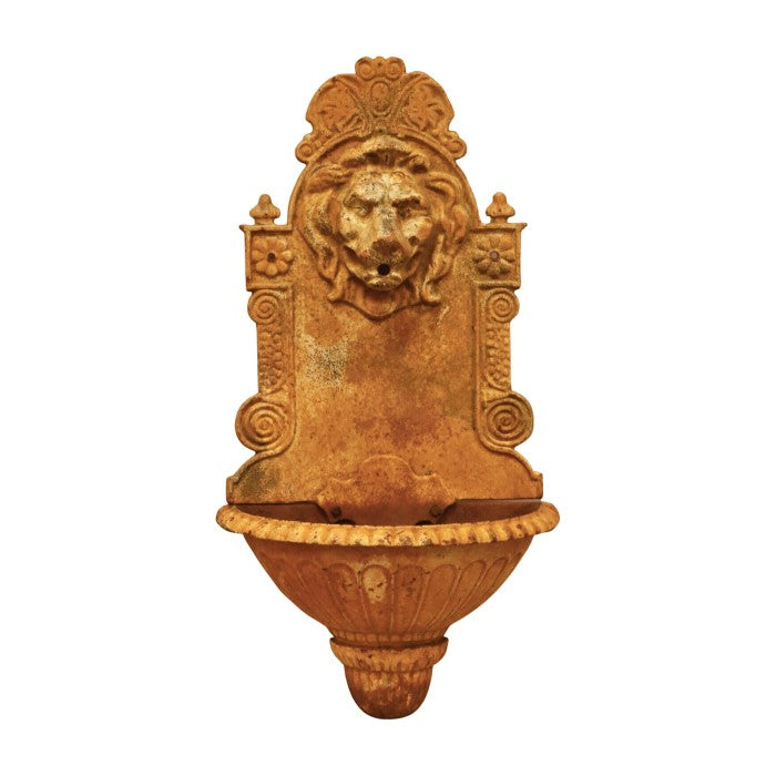 Majestic Lion Cast Iron Wall Fountain (Pump Not Incl) (Available in 3 Colors)