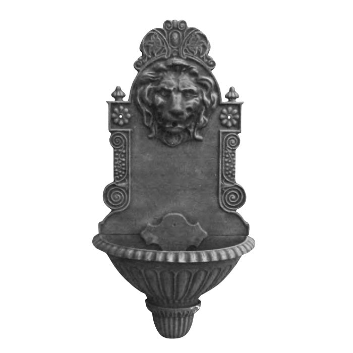Majestic Lion Cast Iron Wall Fountain (Pump Not Incl) (Available in 3 Colors)