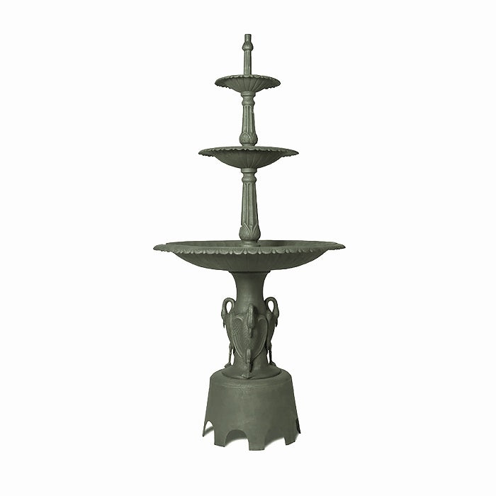 Majestic Water Fountain 3 Tier Crane - Antique