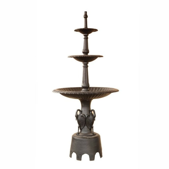 Majestic Water Fountain 3 Tier Crane - Black