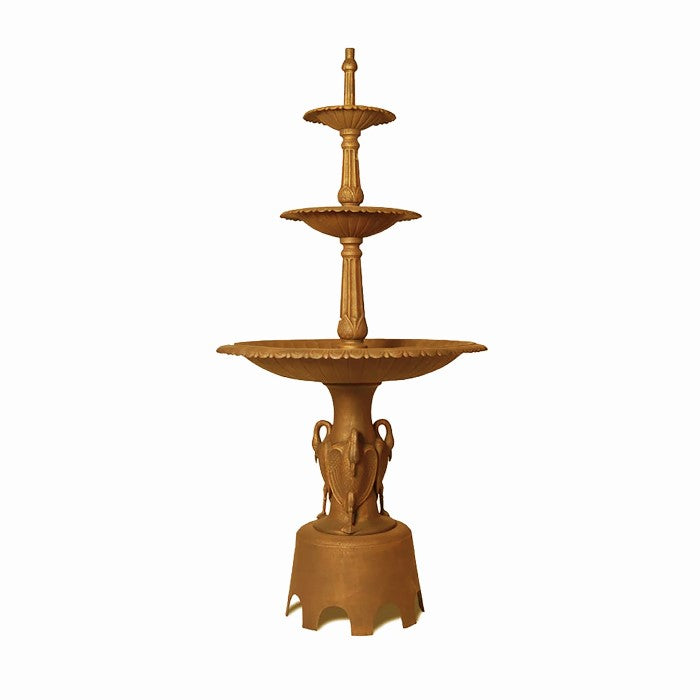 Majestic Water Fountain 3 Tier Crane - Rust