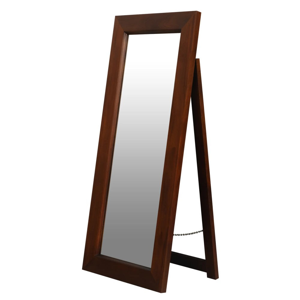Manhattan Solid Mahogany Timber Wall Mirror - 65cms
