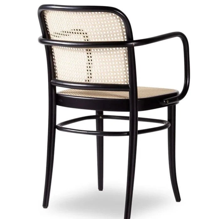 Maple Wooden Cane Backrest Dining Armchair (Available in 3 Colors)