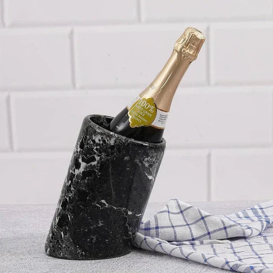 Marble Crossed Wine Chiller - Black