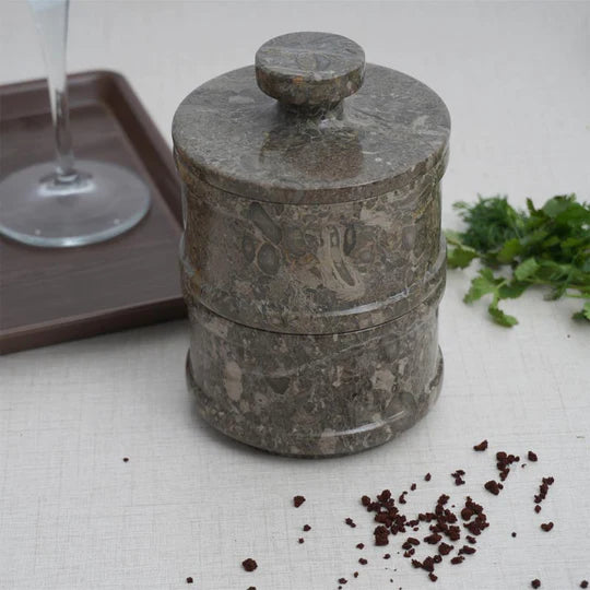 Marble Duo Salt Cellar - Set of 2