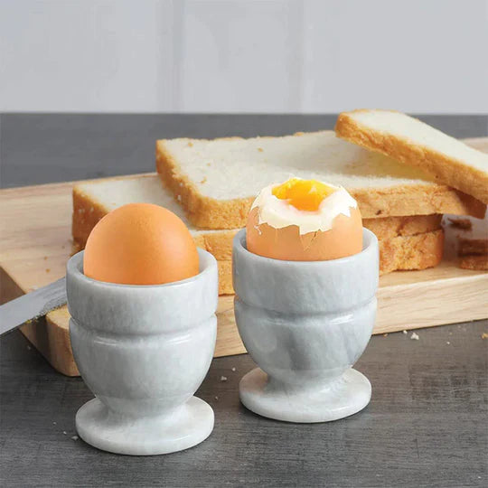 Marble Egg Cups Ensemble - Set of 2