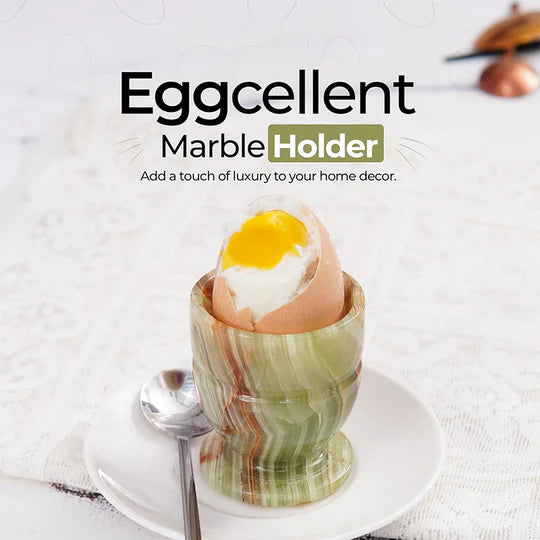 Marble Egg Cups Set - Green