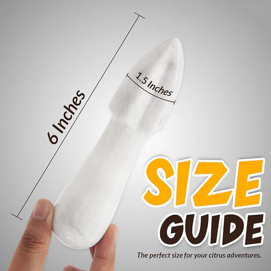 Marble Handmade Citrus Reamer - White