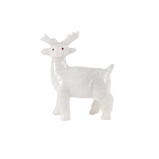 Marble Sculpture Deer Figurine - 15cm - Available in 3 Colors