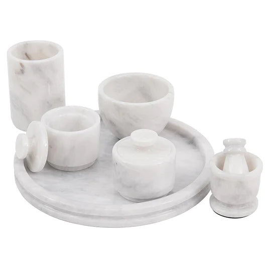 Marble Splendor Vanity Tray with Accessories (Available in 3 Colors)
