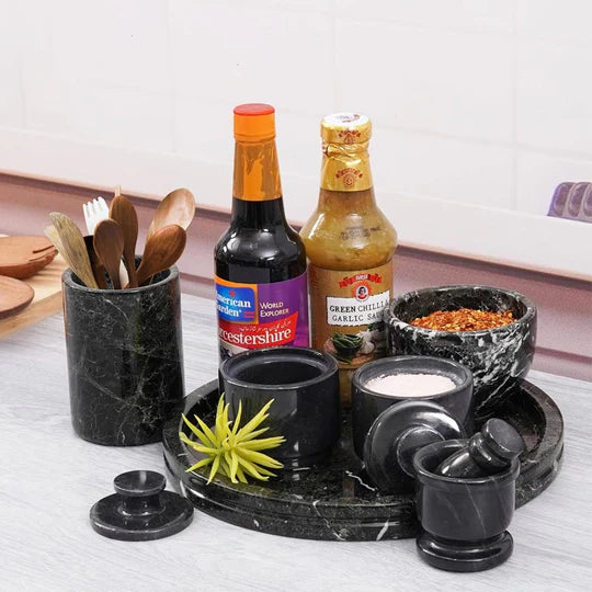 Marble Splendor Vanity Tray with Accessories (Available in 3 Colors)