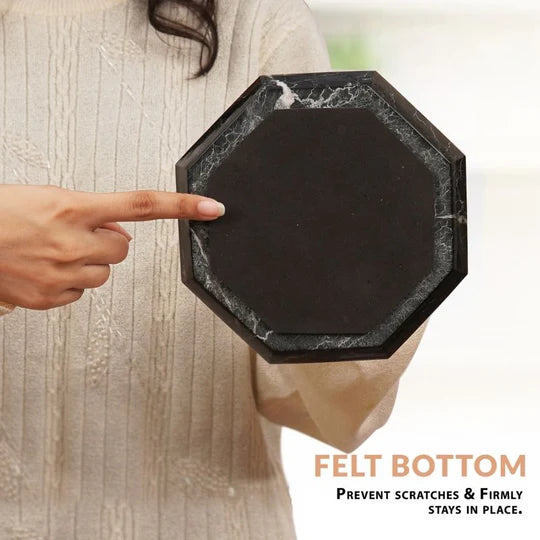 Marble Star Paper Towel Holder - Black