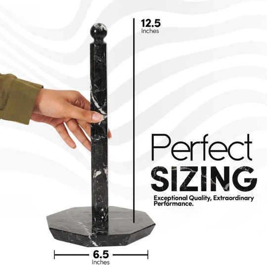 Marble Star Paper Towel Holder - Black