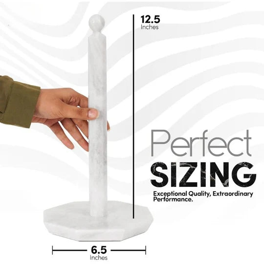 Marble Star Paper Towel Holder - White