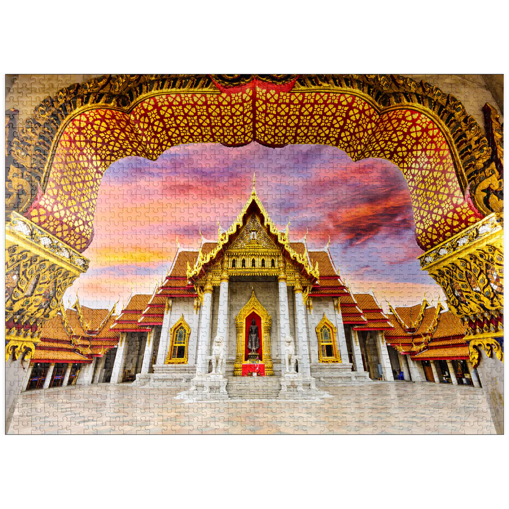 Marble Temple Thailand 1000 Piece Puzzle