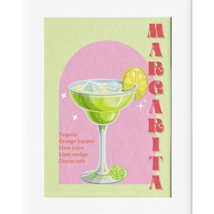 Margarita Green Mounted Print Wall Decor - 40x50cms