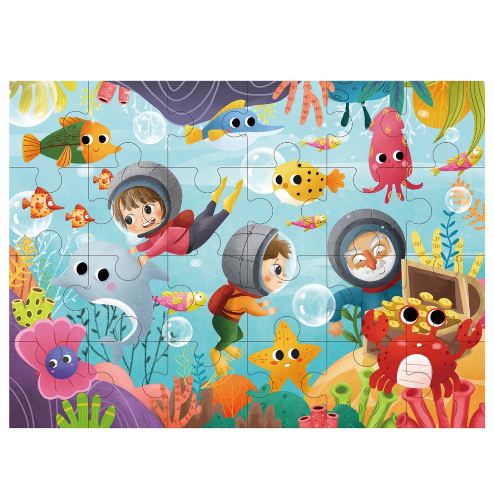 Marine Exploration Wooden Jigsaw Puzzle 24 Pcs