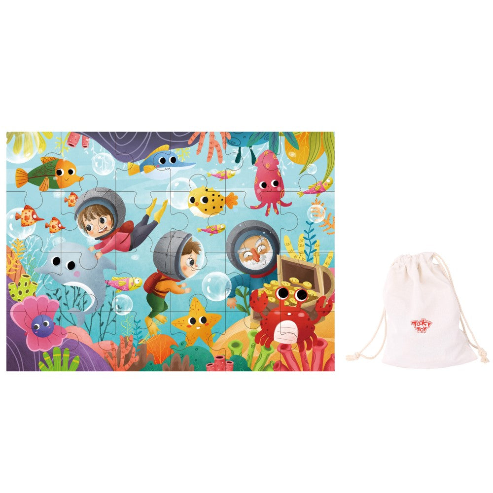 Marine Exploration Wooden Jigsaw Puzzle 24 Pcs