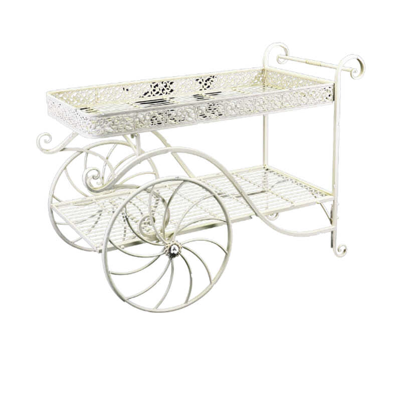 Martinique White Classic Outdoor Flower Cart 145cms
