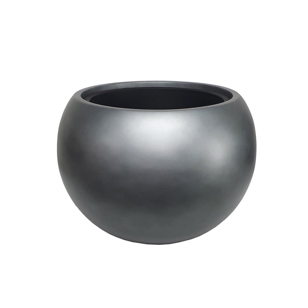 Matt Round Majesty Plant Pot - Grey