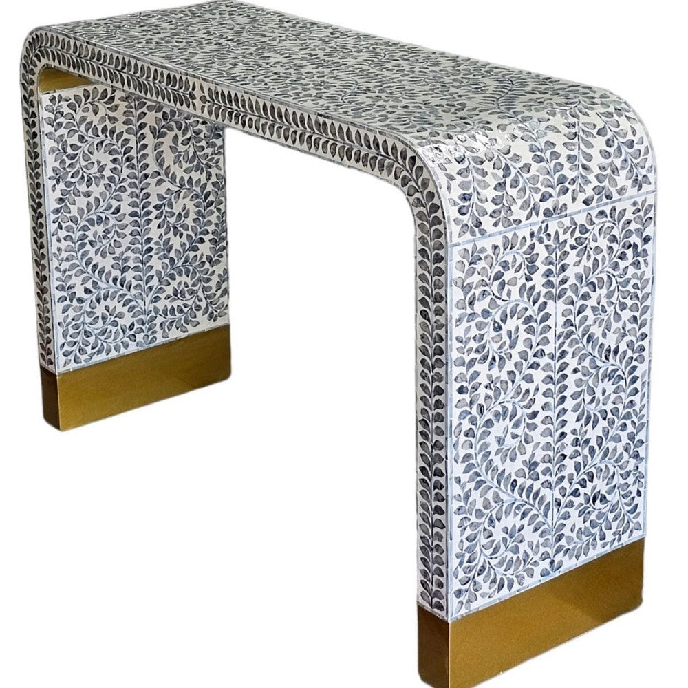 Mediterranean Pearl Black & White Console Table