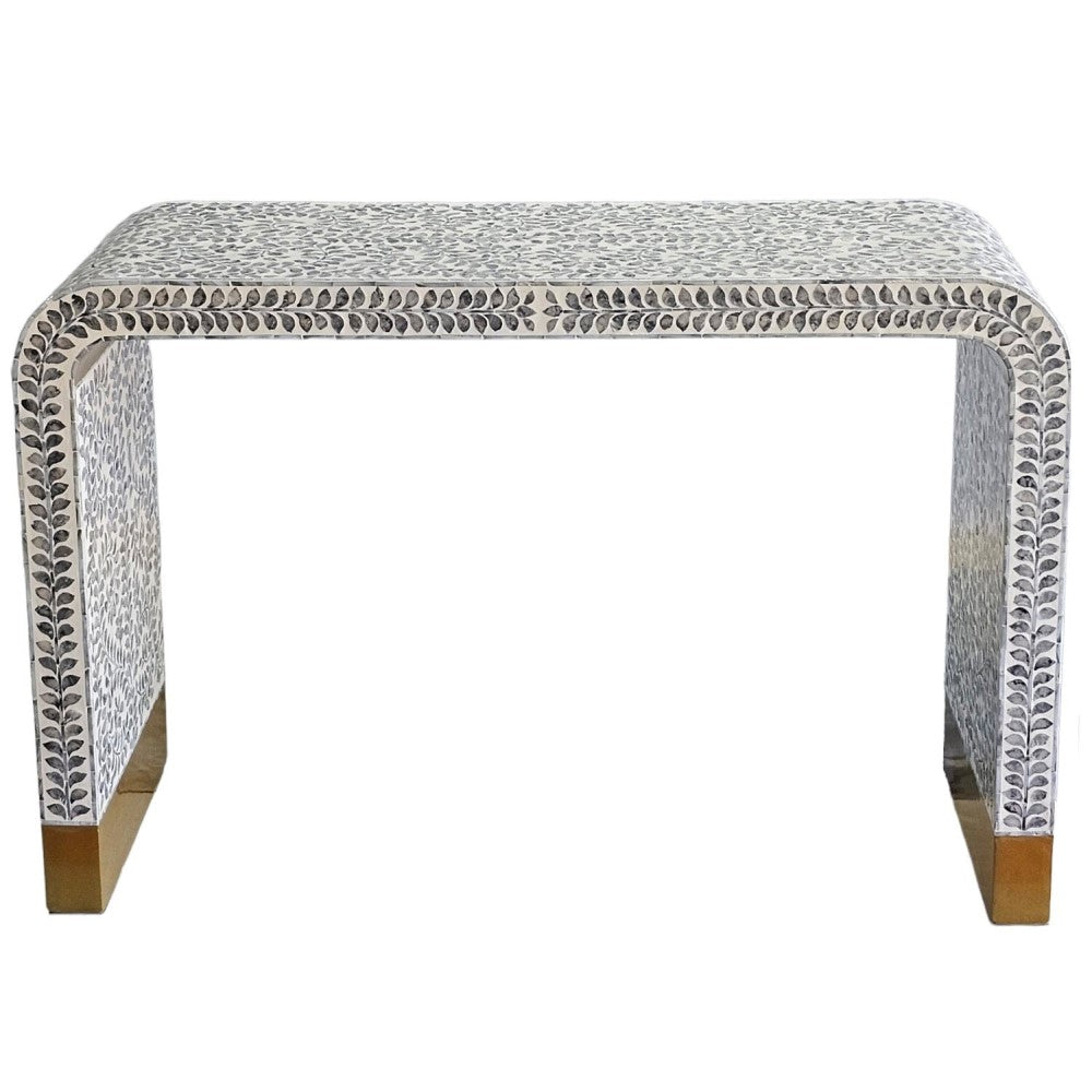 Mediterranean Pearl Black & White Console Table