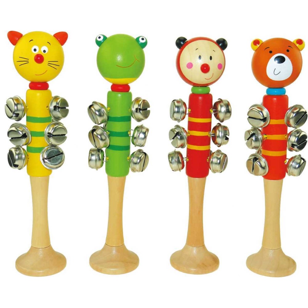 Melody Pals Animal Bell Stick Set - 4 Piece Musical Fun