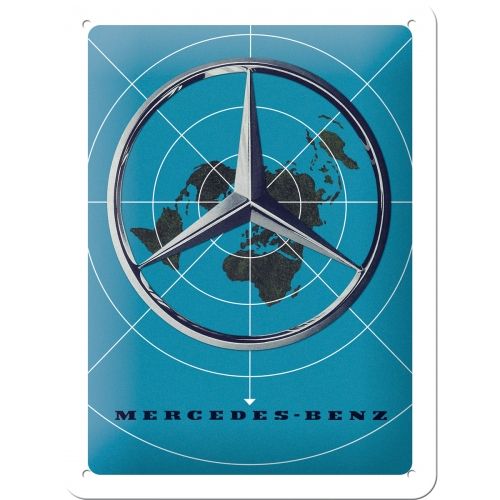 Mercedes- Benz Blue Map - Small Sign Board 15 x 20cm