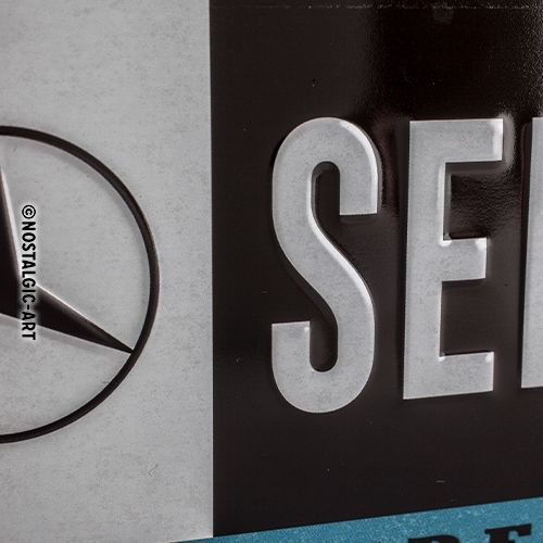 Mercedes-Benz Service - Nostalgic-Art Hanging Sign - 10 x 20cm