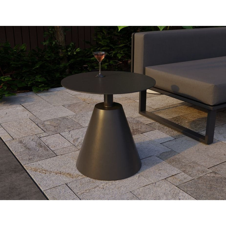 Metal Bliss Centerpiece Coffee Table - Charcoal