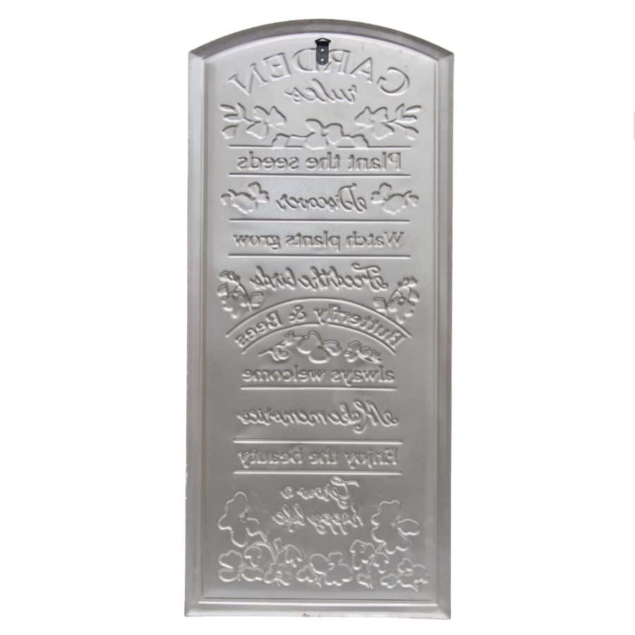 Metal Decorative Garden Rules Wall Sign 68cms