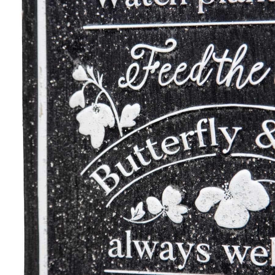 Metal Decorative Garden Rules Wall Sign 68cms