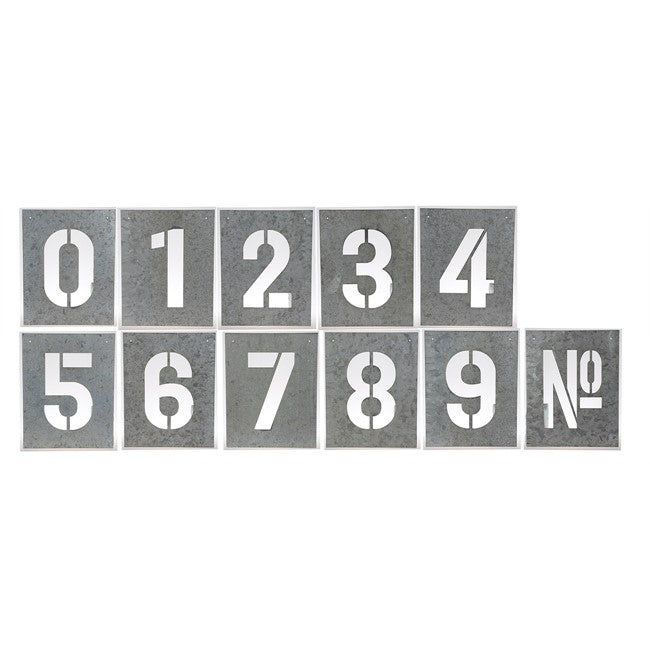 Metal Engraved Numbers Wall Decor