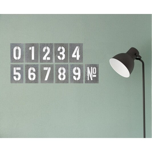 Metal Engraved Numbers Wall Decor