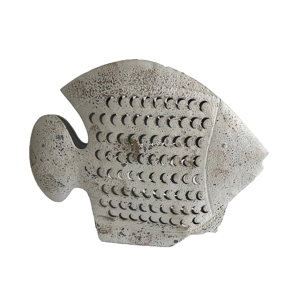 Metal Fish with Scales Ornament - 40cms