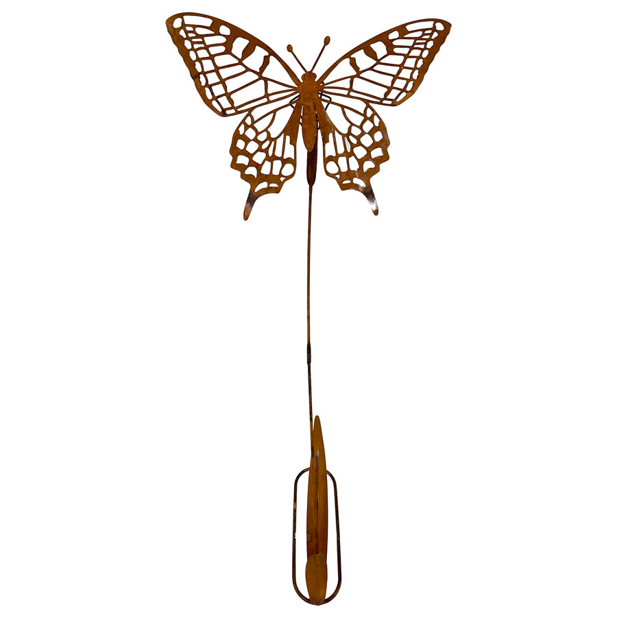 Metal Flying Butterfly With Base 70cms