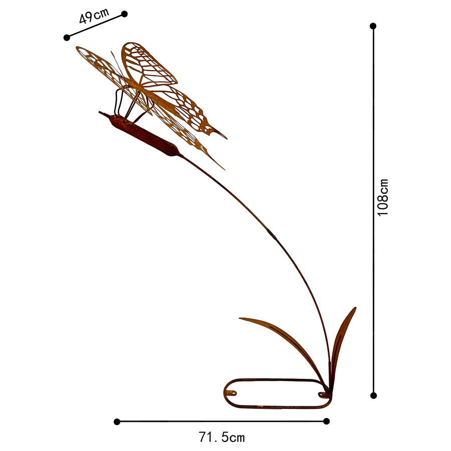 Metal Flying Butterfly With Base 70cms