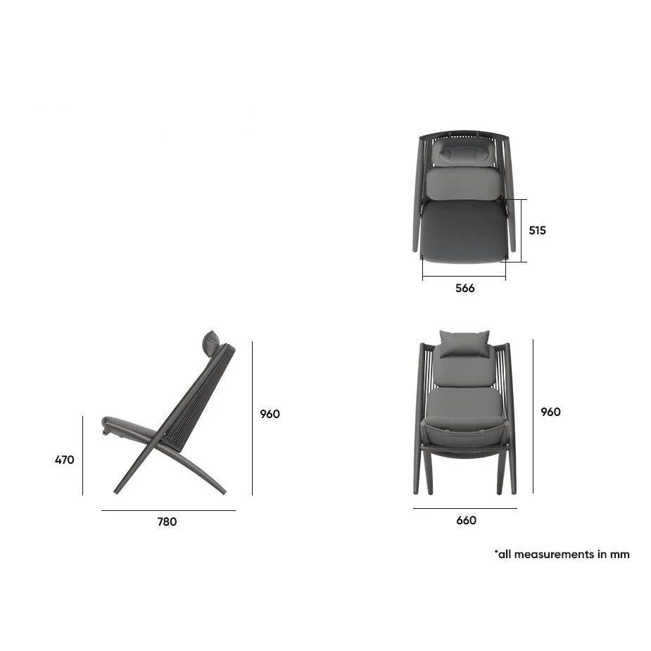 Metal Fusion Relaxation Chair With Cushion (Available in 2 colors)