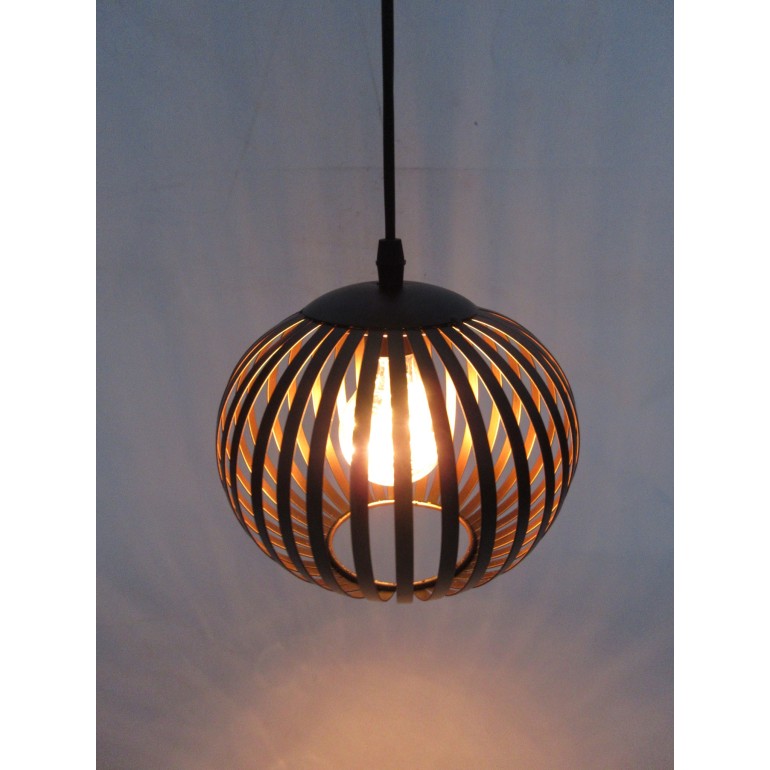 Metal LED Hanging Lantern - Round