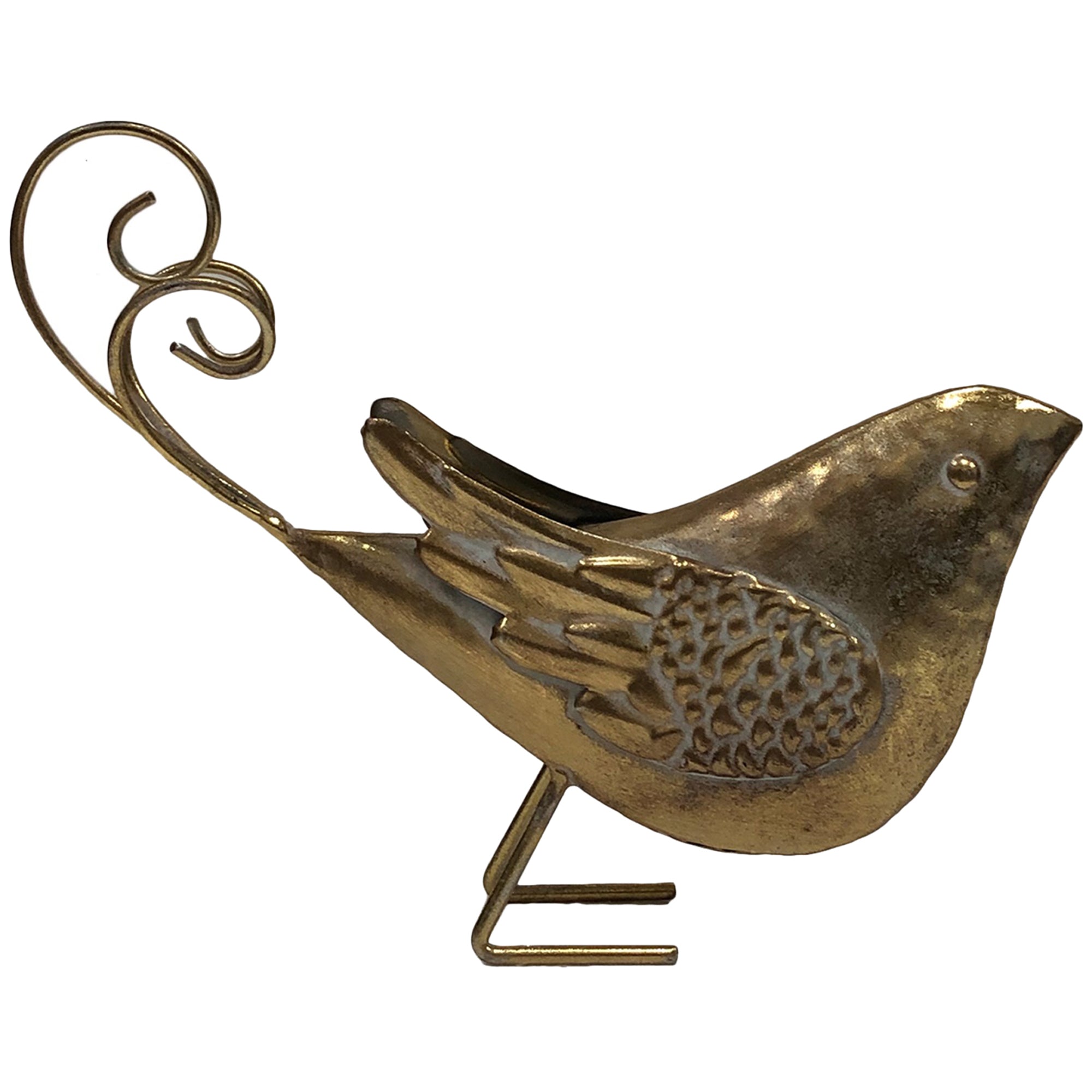 Metal Lustre Gold Bird Decor - 27x6x20.5cms