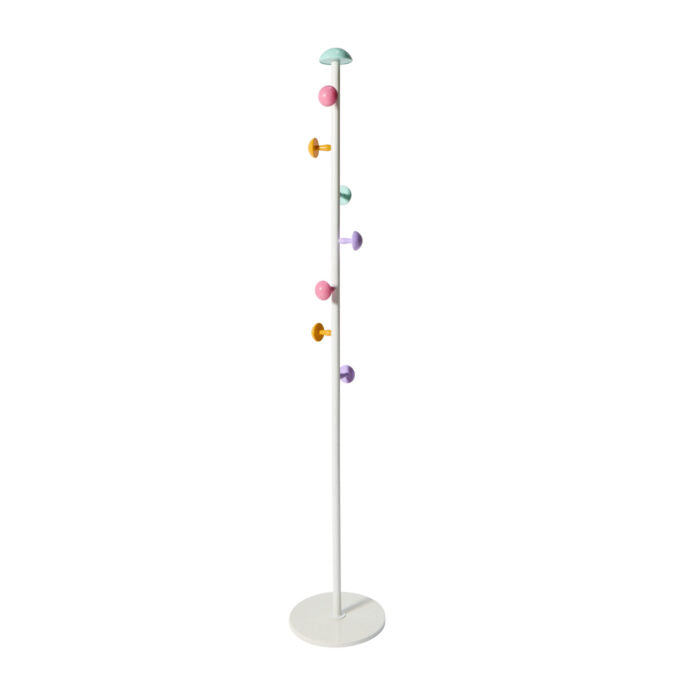 Metal Multicolor Toadstool Coat Rack