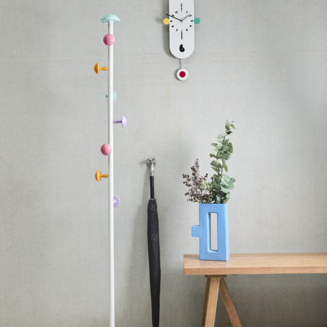 Metal Multicolor Toadstool Coat Rack