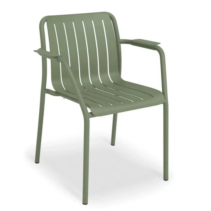 Metal Non-Padded Outdoor Dining Armchair (Available in 2 colors)