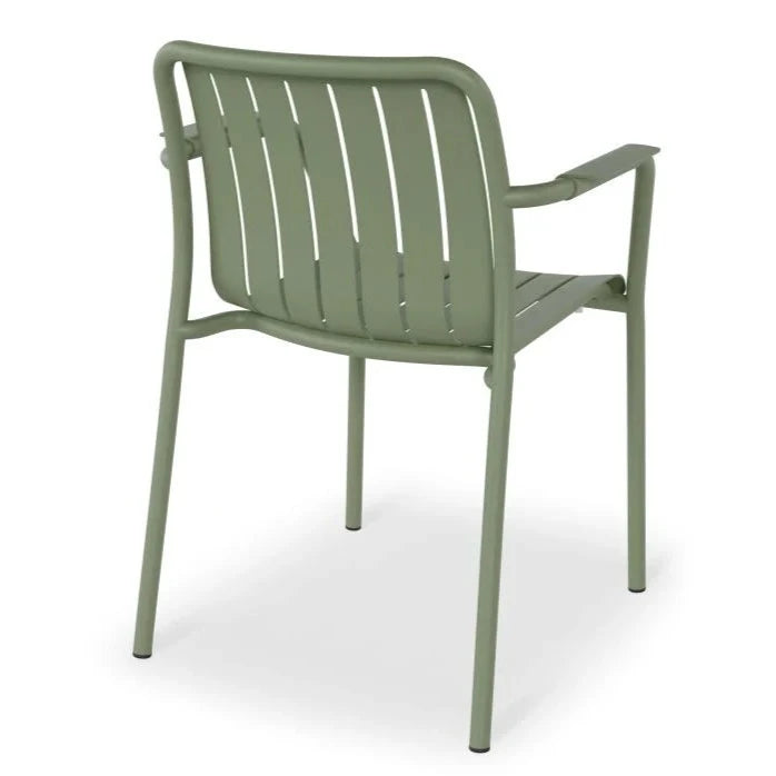 Metal Non-Padded Outdoor Dining Armchair (Available in 2 colors)