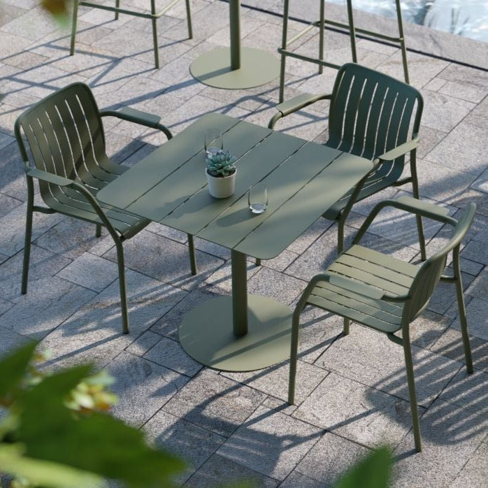Metal Non-Padded Outdoor Dining Armchair (Available in 2 colors)