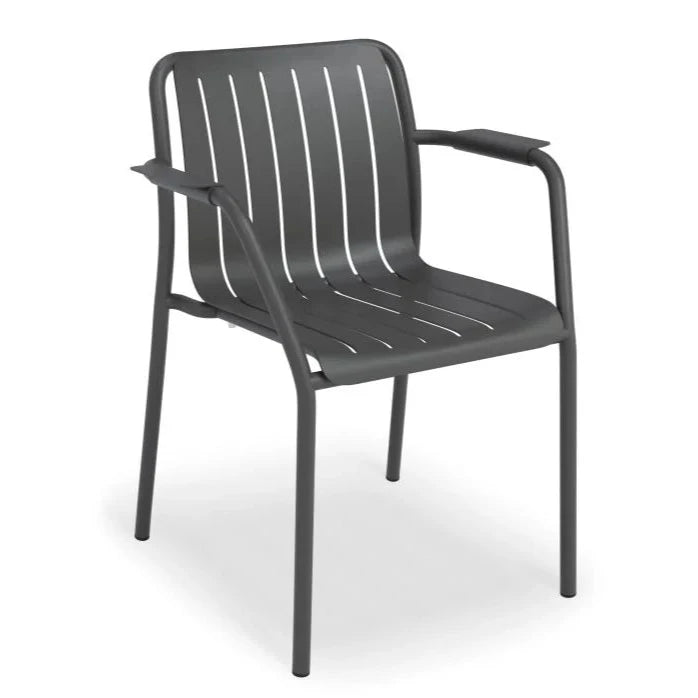 Metal Non-Padded Outdoor Dining Armchair (Available in 2 colors)