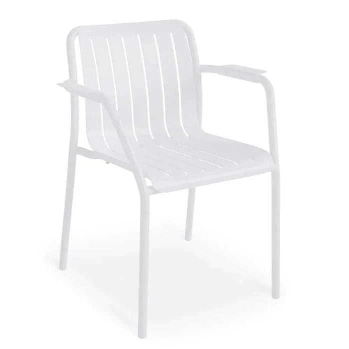 Metal Designer White Armchair with Cushion (Available in 2 colors)