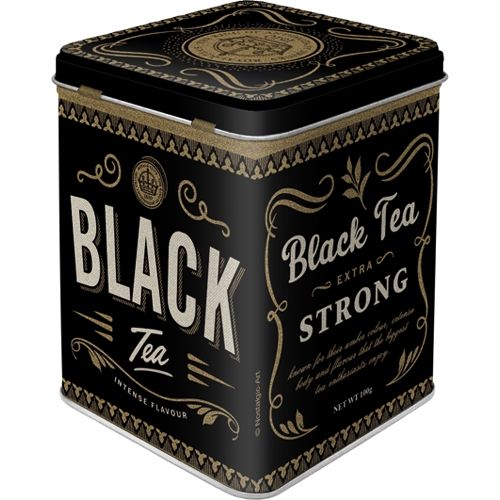 Metal Tin Storage Box - Black Tea